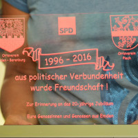 Seit nunmehr 20 Jahre pflegen die SPD Ortsvereine Emden-Barenburg und Plech eine intensive Freundschaft.