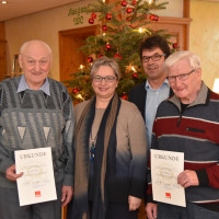 Franz Schuster und Andreas Haas erhlten ihre Ehrenurkunden